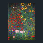Gustav Klimt Flower Garden Invitation<br><div class="desc">Card featuring Gustav Klimt’s oil painting Farm Garden with Sunflowers (1907). A beautiful garden of sunflowers and exquisite blue,  red,  purple,  pink,  and white flowers. A great gift for fans of Art Nouveau and Austrian art.</div>