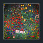 Gustav Klimt Flower Garden Invitation<br><div class="desc">Card featuring Gustav Klimt’s oil painting Farm Garden with Sunflowers (1907). A beautiful garden of sunflowers and exquisite blue,  red,  purple,  pink,  and white flowers. A great gift for fans of Art Nouveau and Austrian art.</div>