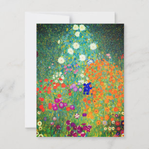 Gustav Klimt Flower Garden Invitation