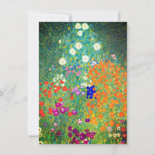 Gustav Klimt Flower Garden Invitation