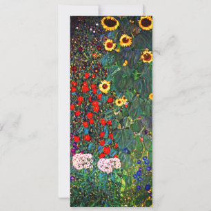 Gustav Klimt Flower Garden Invitation