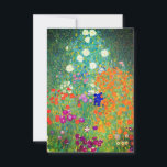Gustav Klimt Flower Garden Invitation<br><div class="desc">Card featuring Gustav Klimt’s oil painting Flower Garden (1906). A beautiful garden of purple,  red,  white,  blue,  and orange flowers. A great gift for fans of Art Nouveau and Austrian art.</div>