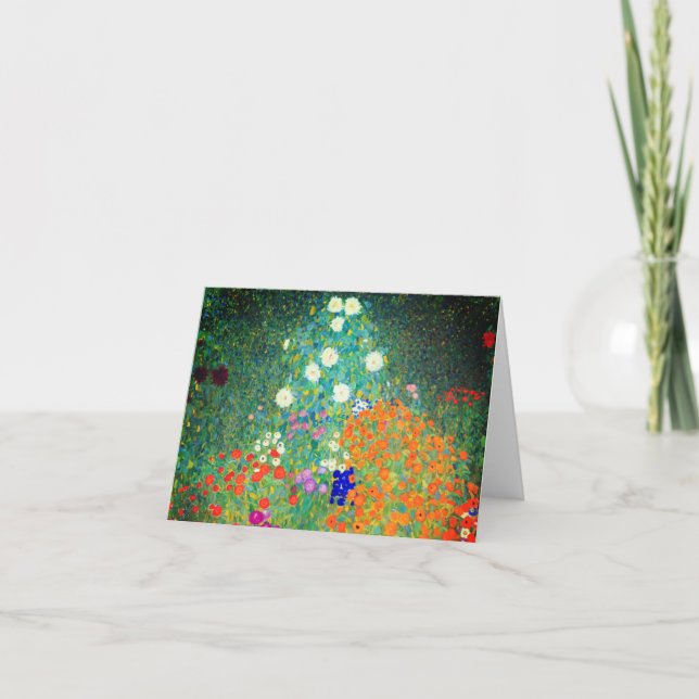 Gustav Klimt Flower Garden Invitation (Front)