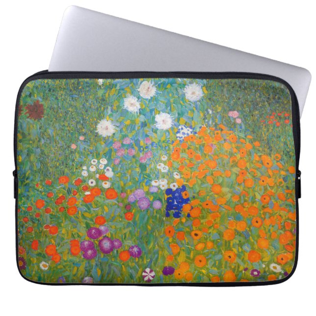 Gustav Klimt - Flower Garden Laptop Sleeve (Front)