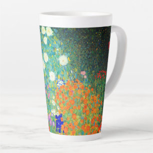 Gustav Klimt Flower Garden Latte Mug