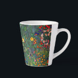 Gustav Klimt Flower Garden Latte Mug<br><div class="desc">Latte Mug featuring Gustav Klimt’s oil painting Farm Garden with Sunflowers (1907). A beautiful garden of sunflowers and exquisite blue,  red,  purple,  pink,  and white flowers. A great gift for fans of Art Nouveau and Austrian art.</div>
