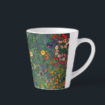 Gustav Klimt Flower Garden Latte Mug<br><div class="desc">Latte Mug featuring Gustav Klimt’s oil painting Farm Garden with Sunflowers (1907). A beautiful garden of sunflowers and exquisite blue,  red,  purple,  pink,  and white flowers. A great gift for fans of Art Nouveau and Austrian art.</div>