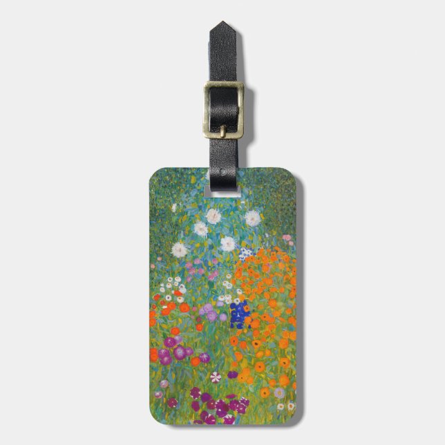 Gustav Klimt - Flower Garden Luggage Tag (Front Vertical)