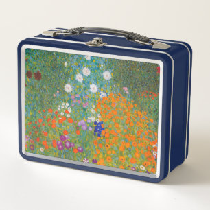 Gustav Klimt - Flower Garden Metal Lunch Box