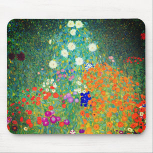 Gustav Klimt Flower Garden Mouse Mat
