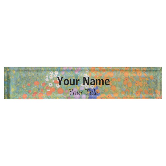 Gustav Klimt - Flower Garden Nameplate (Front)