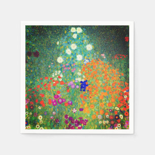 Gustav Klimt Flower Garden Napkin