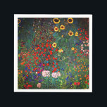 Gustav Klimt Flower Garden Napkin<br><div class="desc">Napkins featuring Gustav Klimt’s oil painting Farm Garden with Sunflowers (1907). A beautiful garden of sunflowers and exquisite blue,  red,  purple,  pink,  and white flowers. A great gift for fans of Art Nouveau and Austrian art.</div>