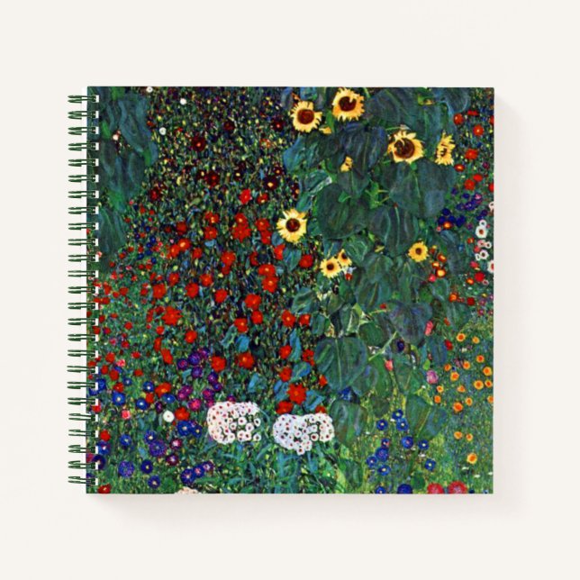 Gustav Klimt Flower Garden Notebook (Front)