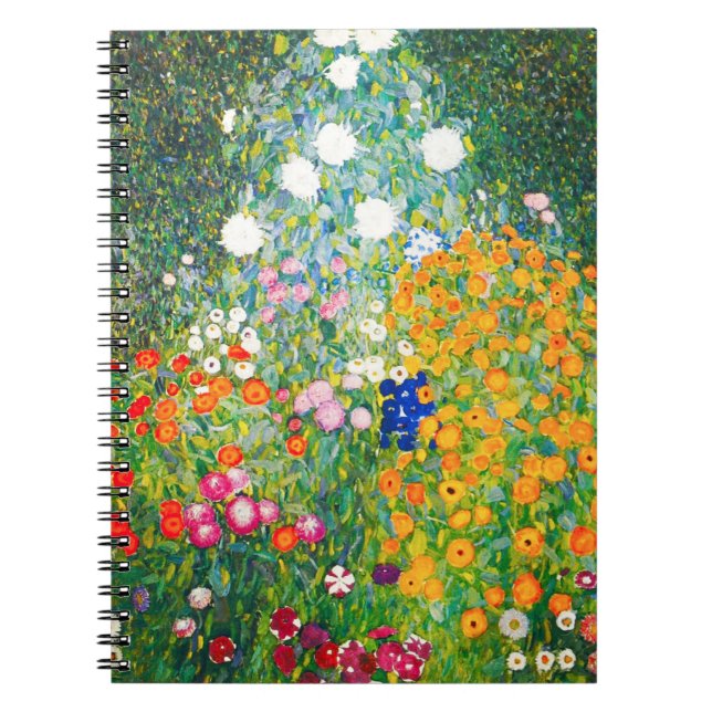 Gustav Klimt Flower Garden Notebook (Front)