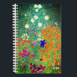 Gustav Klimt Flower Garden Notebook<br><div class="desc">Notebook featuring Gustav Klimt’s oil painting Flower Garden (1906). A beautiful garden of purple,  red,  white,  blue,  and orange flowers. A great gift for fans of Art Nouveau and Austrian art.</div>