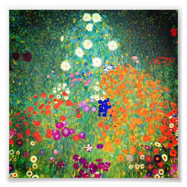 Gustav Klimt Flower Garden Photo Print (Front)