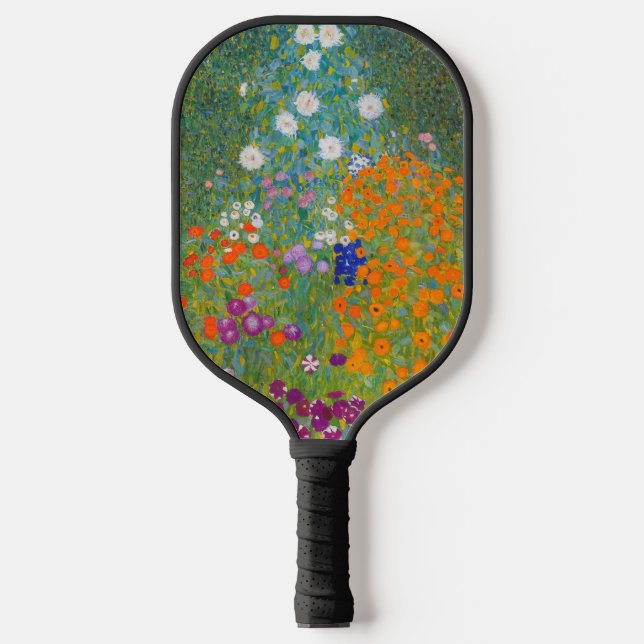 Gustav Klimt - Flower Garden Pickleball Paddle (Front)