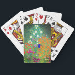 Gustav Klimt Flower Garden Playing Cards<br><div class="desc">Playing Cards featuring Gustav Klimt’s oil painting Flower Garden (1906). A beautiful garden of purple,  red,  white,  blue,  and orange flowers. A great gift for fans of Art Nouveau and Austrian art.</div>