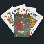Gustav Klimt Flower Garden Playing Cards<br><div class="desc">Playing Cards featuring Gustav Klimt’s oil painting Farm Garden with Sunflowers (1907). A beautiful garden of sunflowers and exquisite blue,  red,  purple,  pink,  and white flowers. A great gift for fans of Art Nouveau and Austrian art.</div>