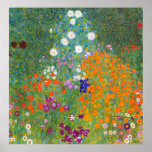 Gustav Klimt: Flower Garden Poster<br><div class="desc">A beautiful classic poster featuring a colourful flower garden,  painted by the Austrian symbolist painter Gustav Klimt.</div>