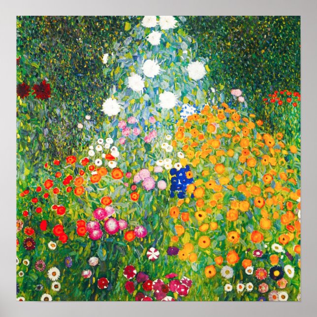 Gustav Klimt Flower Garden Poster (Front)