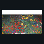 Gustav Klimt Flower Garden Rectangular Sticker<br><div class="desc">Stickers featuring Gustav Klimt’s oil painting Farm Garden with Sunflowers (1907). A beautiful garden of sunflowers and exquisite blue,  red,  purple,  pink,  and white flowers. A great gift for fans of Art Nouveau and Austrian art.</div>