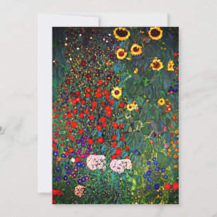 Gustav Klimt Flower Garden Save The Date