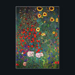 Gustav Klimt Flower Garden Save The Date<br><div class="desc">Card featuring Gustav Klimt’s oil painting Farm Garden with Sunflowers (1907). A beautiful garden of sunflowers and exquisite blue,  red,  purple,  pink,  and white flowers. A great gift for fans of Art Nouveau and Austrian art.</div>