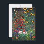 Gustav Klimt Flower Garden Save The Date<br><div class="desc">Card featuring Gustav Klimt’s oil painting Farm Garden with Sunflowers (1907). A beautiful garden of sunflowers and exquisite blue,  red,  purple,  pink,  and white flowers. A great gift for fans of Art Nouveau and Austrian art.</div>