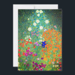 Gustav Klimt Flower Garden Save The Date<br><div class="desc">Card featuring Gustav Klimt’s oil painting Flower Garden (1906). A beautiful garden of purple,  red,  white,  blue,  and orange flowers. A great gift for fans of Art Nouveau and Austrian art.</div>