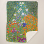 Gustav Klimt - Flower Garden Sherpa Blanket<br><div class="desc">Flower Garden - Gustav Klimt in 1905-1907</div>