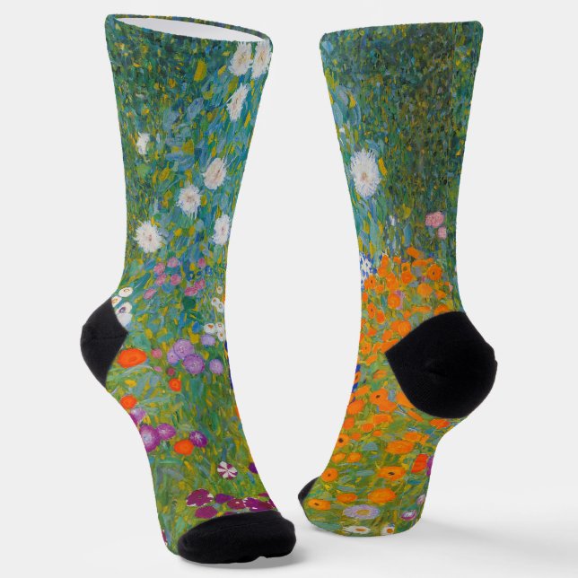 Gustav Klimt - Flower Garden Socks (Angled)