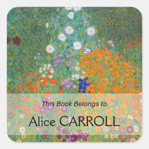 Gustav Klimt - Flower Garden Square Sticker