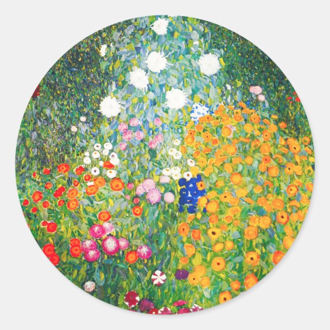 Gustav Klimt Flower Garden Stickers (Front)