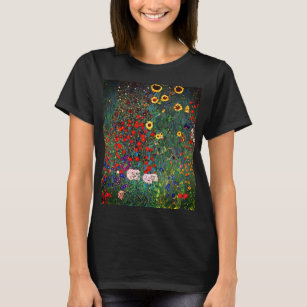 Gustav Klimt Flower Garden T-Shirt