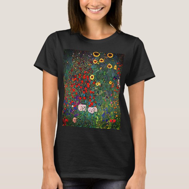 Gustav Klimt Flower Garden T-Shirt (Front)