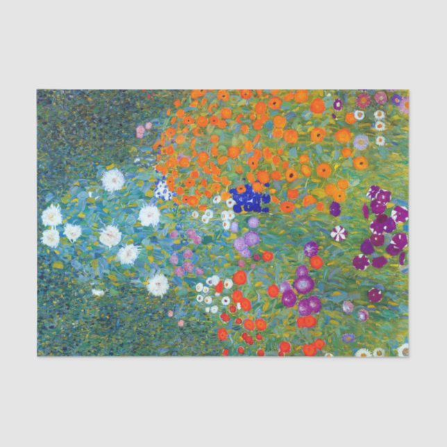 Gustav Klimt Flower Garden Tissue Paper (Front)