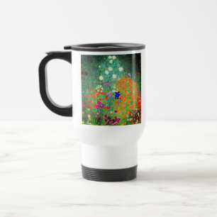 Gustav Klimt Flower Garden Travel Mug