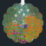 Gustav Klimt - Flower Garden Tree Decoration Card<br><div class="desc">Flower Garden - Gustav Klimt in 1905-1907</div>