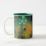 Gustav Klimt Flower Garden Two-Tone Coffee Mug<br><div class="desc">Coffee Mug featuring Gustav Klimt’s oil painting Flower Garden (1906). A beautiful garden of purple,  red,  white,  blue,  and orange flowers. A great gift for fans of Art Nouveau and Austrian art.</div>