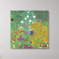 Gustav Klimt Flower Garden Vintage Art Nouveau