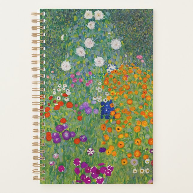 Gustav Klimt Flower Garden Vintage Art Nouveau Planner (Front)