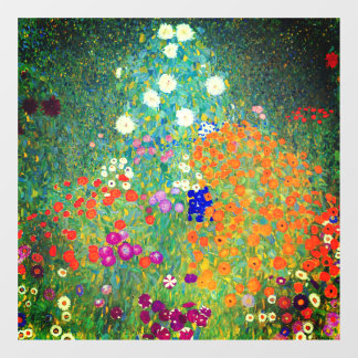 Gustav Klimt Flower Garden Window Cling
