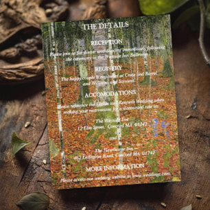 Gustav Klimt Forest Nature Wedding Details Enclosure Card