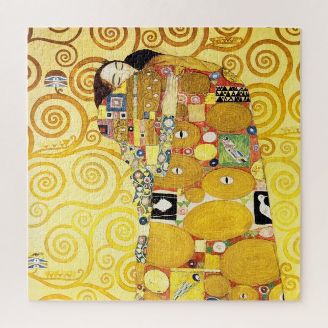Gustav Klimt Fulfillment Lovers Fine Art Jigsaw Puzzle (Vertical)