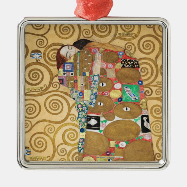 Gustav Klimt - Fulfillment, Stoclet Frieze Metal Tree Decoration (Front)