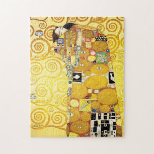 Gustav Klimt Fulfilment Lovers Fine Art Jigsaw Puzzle