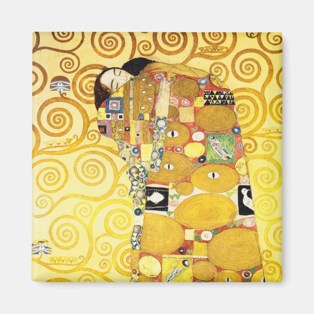 Gustav Klimt Fulfilment Lovers Fine Art Magnet (Front)