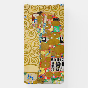Gustav Klimt Fulfilment Nouveau Couple Banner